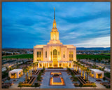 Red Cliffs Utah Temple - Evening Glow - framed giclee canvas