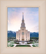 Layton Utah Temple- Mountain Blossoms  - framed giclee canvas