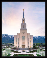 Layton Utah Temple- Mountain Blossoms  - framed giclee canvas