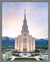 Layton Utah Temple- Mountain Blossoms  - framed giclee canvas