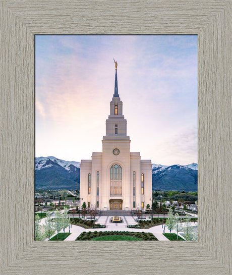 Layton Utah Temple- Mountain Blossoms  - framed giclee canvas