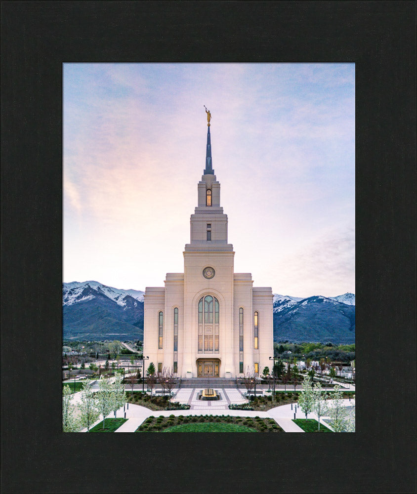 Layton Utah Temple- Mountain Blossoms  - framed giclee canvas