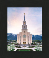 Layton Utah Temple- Mountain Blossoms  - framed giclee canvas