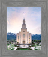 Layton Utah Temple- Mountain Blossoms  - framed giclee canvas