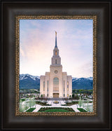 Layton Utah Temple- Mountain Blossoms  - framed giclee canvas