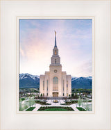 Layton Utah Temple- Mountain Blossoms  - framed giclee canvas