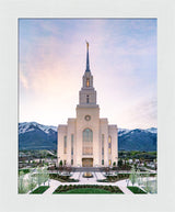 Layton Utah Temple- Mountain Blossoms  - framed giclee canvas