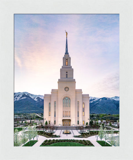 Layton Utah Temple- Mountain Blossoms  - framed giclee canvas