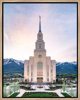 Layton Utah Temple- Mountain Blossoms  - framed giclee canvas