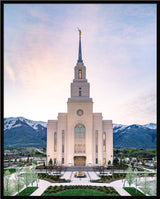 Layton Utah Temple- Mountain Blossoms  - framed giclee canvas