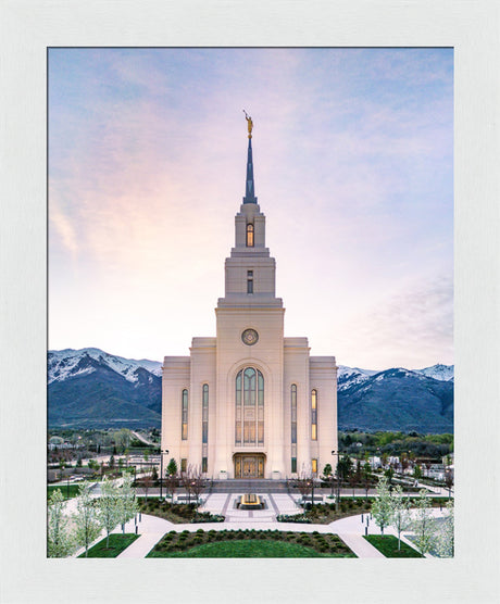 Layton Utah Temple- Mountain Blossoms  - framed giclee canvas