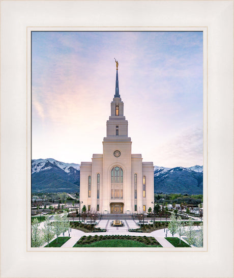 Layton Utah Temple- Mountain Blossoms  - framed giclee canvas