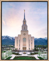 Layton Utah Temple- Mountain Blossoms  - framed giclee canvas