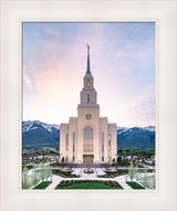 Layton Utah Temple- Mountain Blossoms  - framed giclee canvas