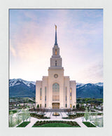 Layton Utah Temple- Mountain Blossoms  - framed giclee canvas