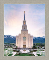 Layton Utah Temple- Mountain Blossoms  - framed giclee canvas