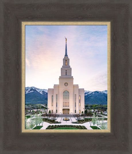 Layton Utah Temple- Mountain Blossoms  - framed giclee canvas