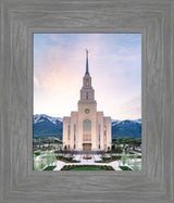 Layton Utah Temple- Mountain Blossoms  - framed giclee canvas