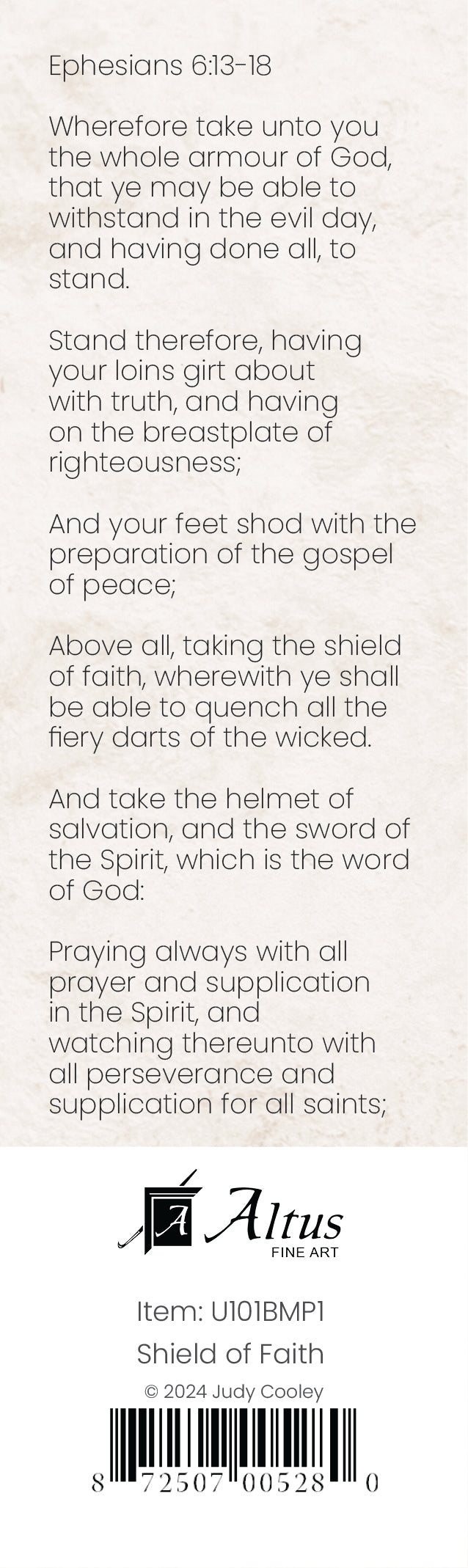 Shield of Faith bookmark