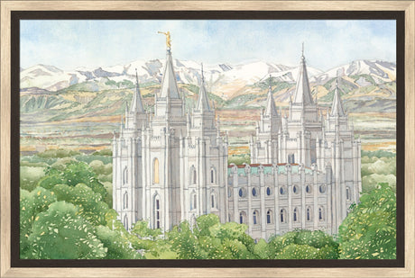 Salt Lake City Temple by Anne Bradham