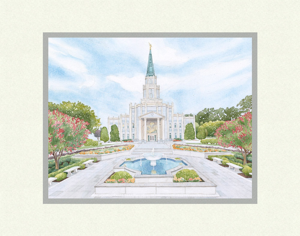 Houston Texas Temple by Anne Bradham