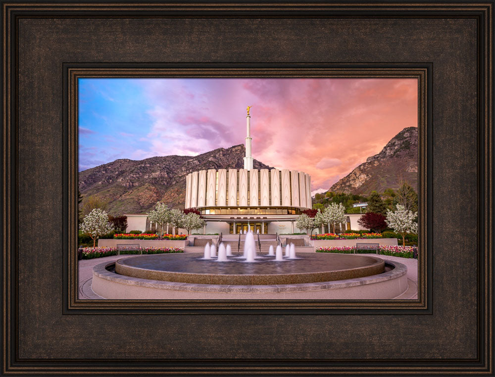 Provo Temple - Sunset Storm by Evan Lurker