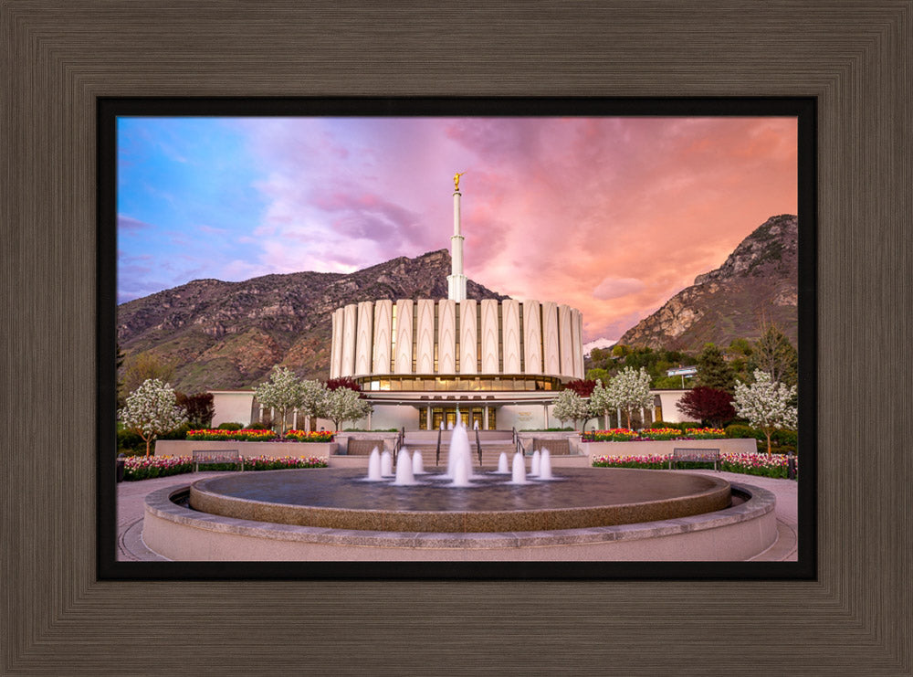 Provo Temple - Sunset Storm by Evan Lurker