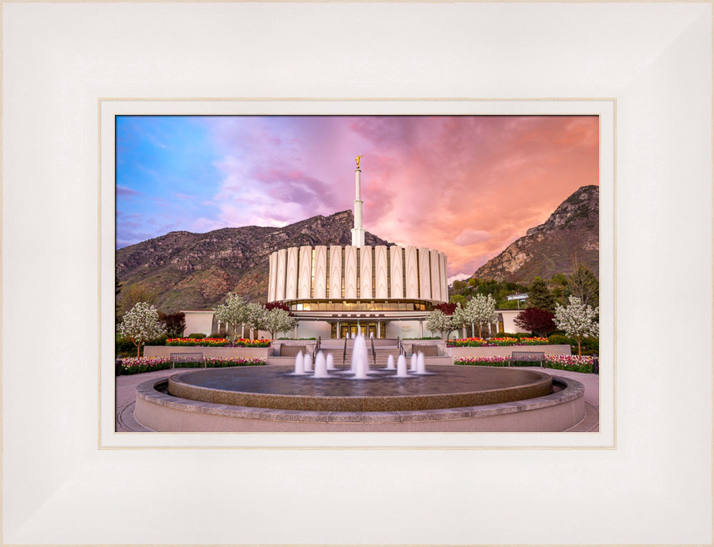 Provo Temple - Sunset Storm by Evan Lurker