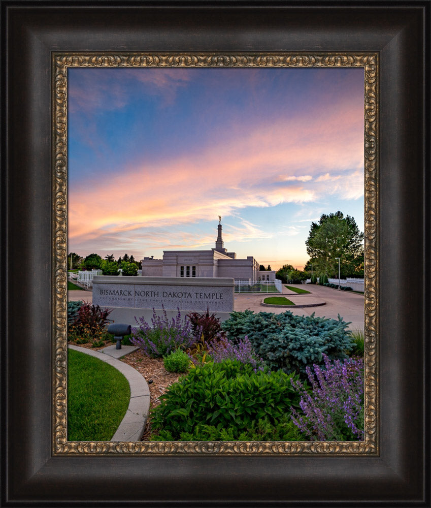 Bismark North Dakota Temple - Sunset by Evan Lurker