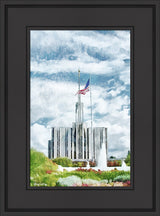 Seattle Temple - US Flag by Greg Collins