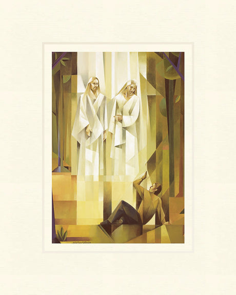 God, the Father, and Jesus Christ appear to the boy, Joseph Smith. Art 4