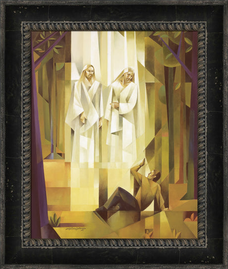 God, the Father, and Jesus Christ appear to the boy, Joseph Smith. Art 10