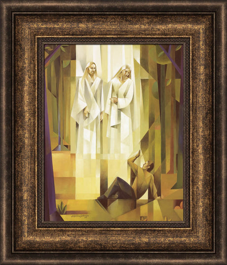 God, the Father, and Jesus Christ appear to the boy, Joseph Smith. Art 15