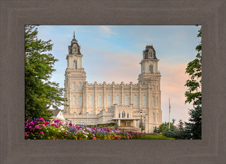 Manti Temple - Flower Garden by Kyle Woodbury