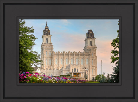 Manti Temple - Flower Garden by Kyle Woodbury