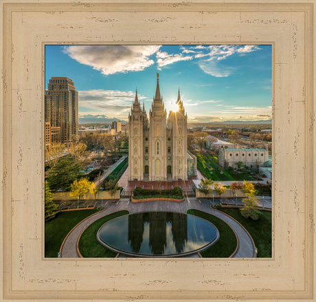 Salt Lake Temple - City Sunset by Kyle Woodbury