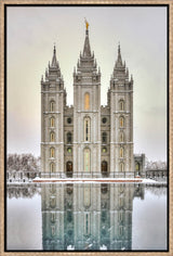 Salt Lake Temple - Snowfall Reflection by Kyle Woodbury