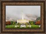 Provo Temple - Fall Fog by Kyle Woodbury