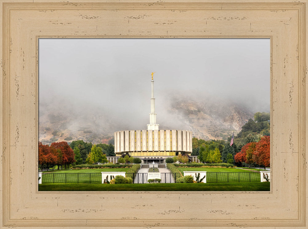 Provo Temple - Fall Fog by Kyle Woodbury