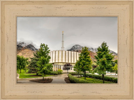 Provo Temple - Snowcapped Mountains by Kyle Woodbury