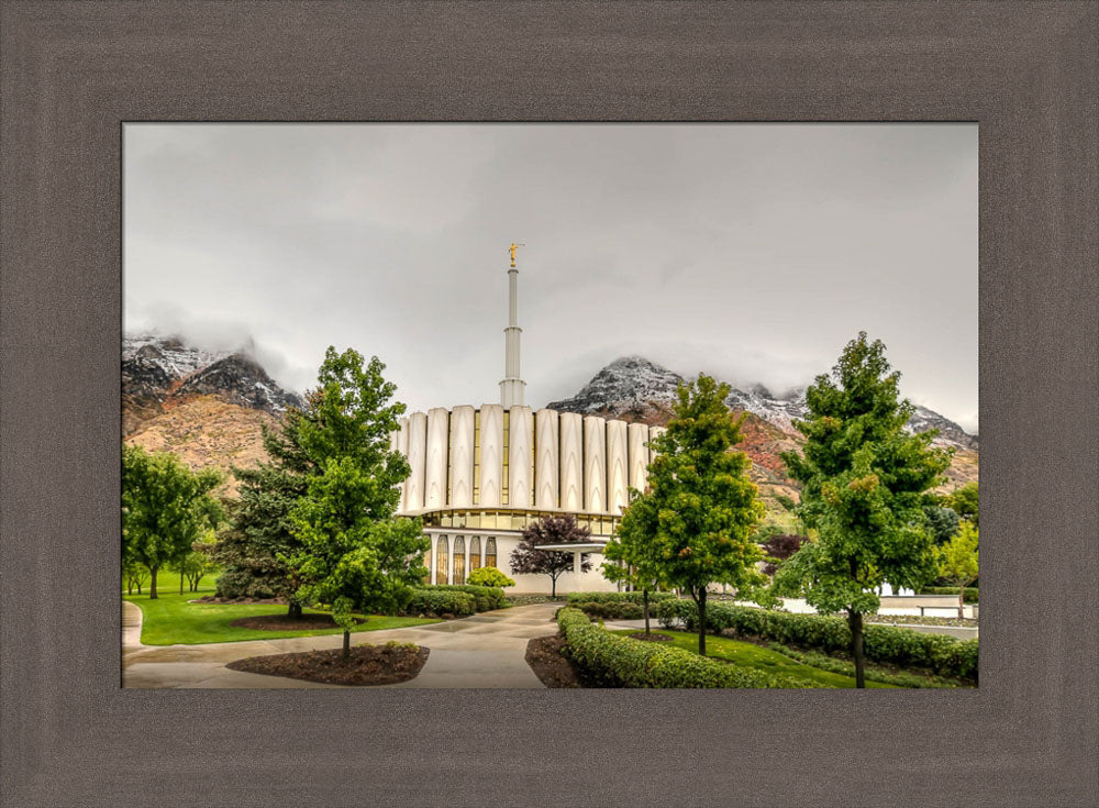 Provo Temple - Snowcapped Mountains by Kyle Woodbury