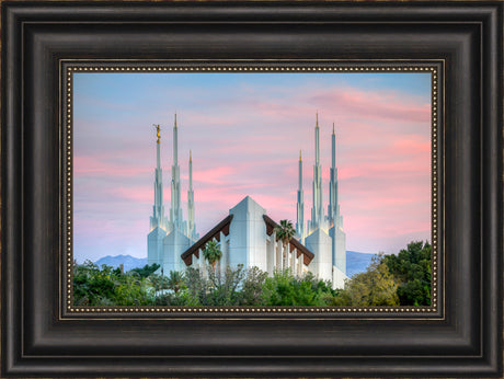 Las Vegas Temple - Pink Sunset by Kyle Woodbury