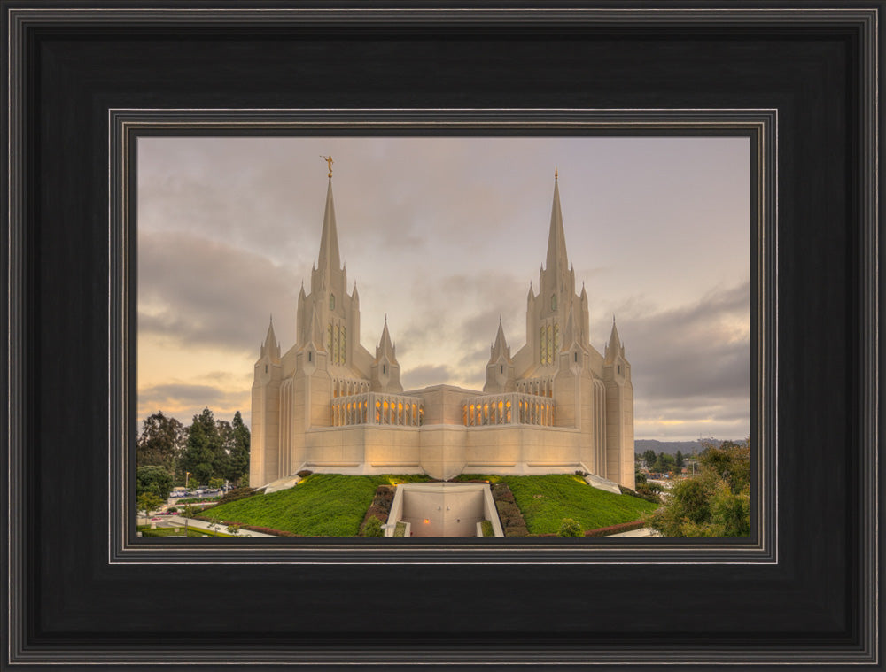 San Diego Temple - Evening Sunset by Kyle Woodbury