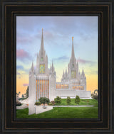 San Diego California Temple - Pastel Sky by Kyle Woodbury