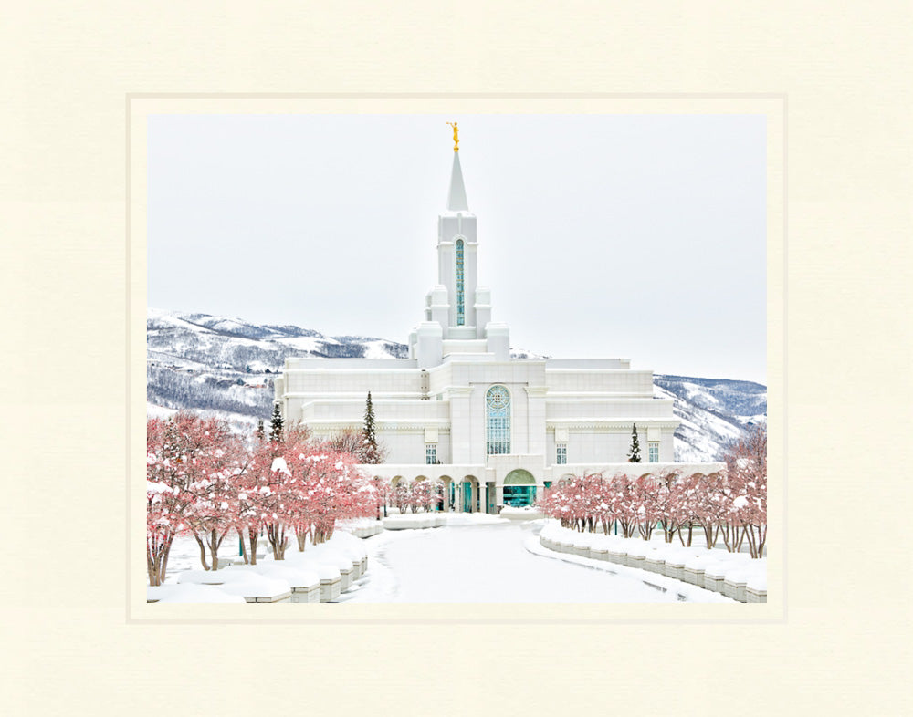 Bountiful Temple - In the Snow by Kyle Woodbury