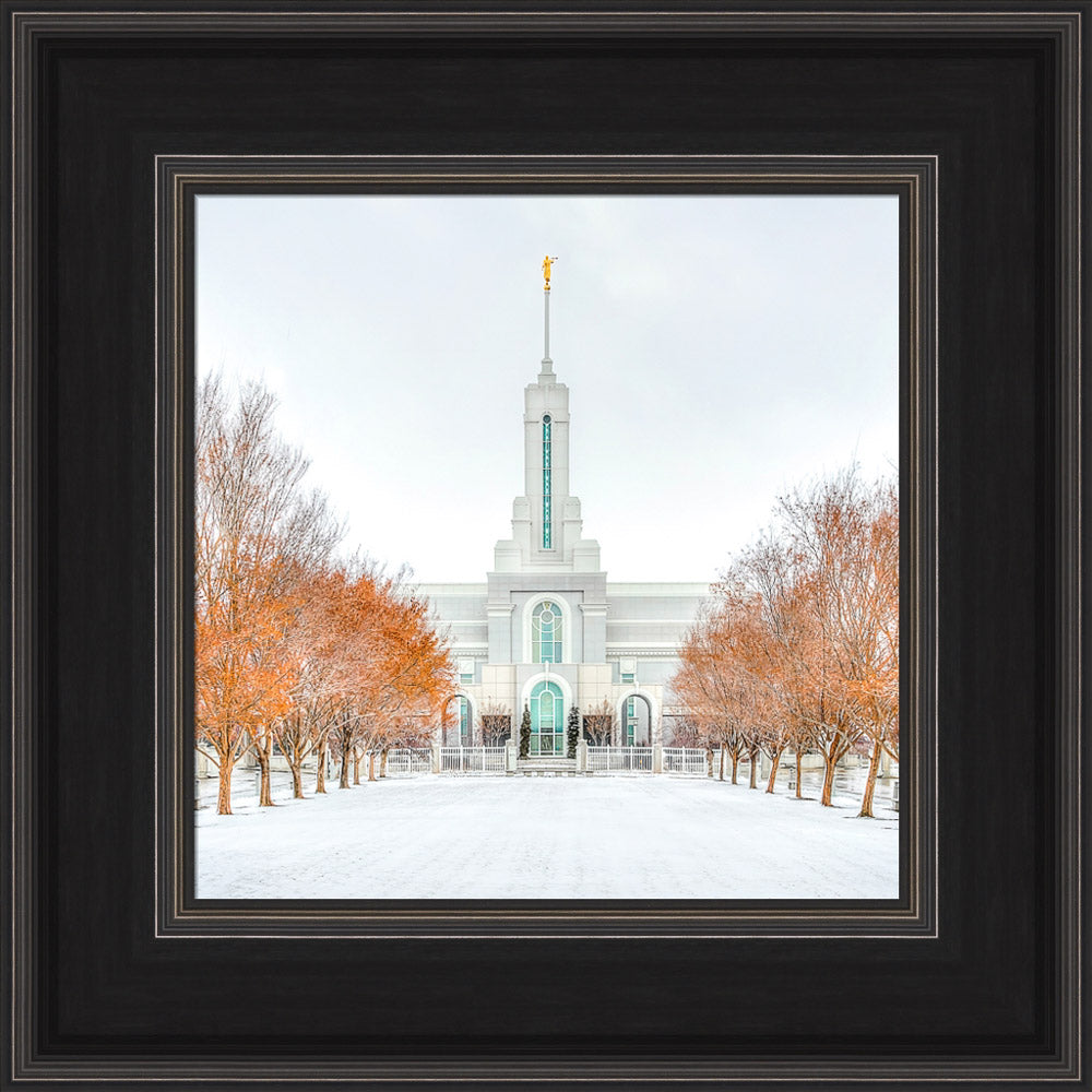 Mount Timpanogos Temple - First Snowstorm by Kyle Woodbury