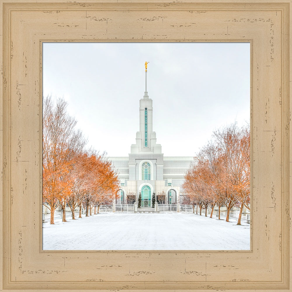 Mount Timpanogos Temple - First Snowstorm by Kyle Woodbury