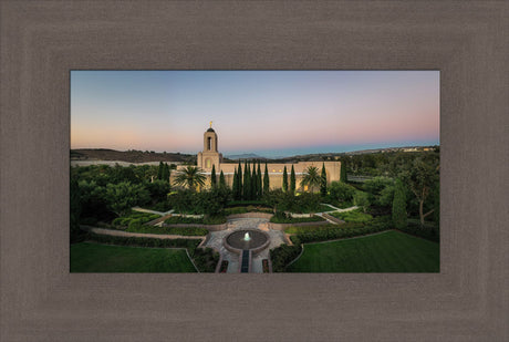 Newport Beach Temple - Courtyard View by Kyle Woodbury