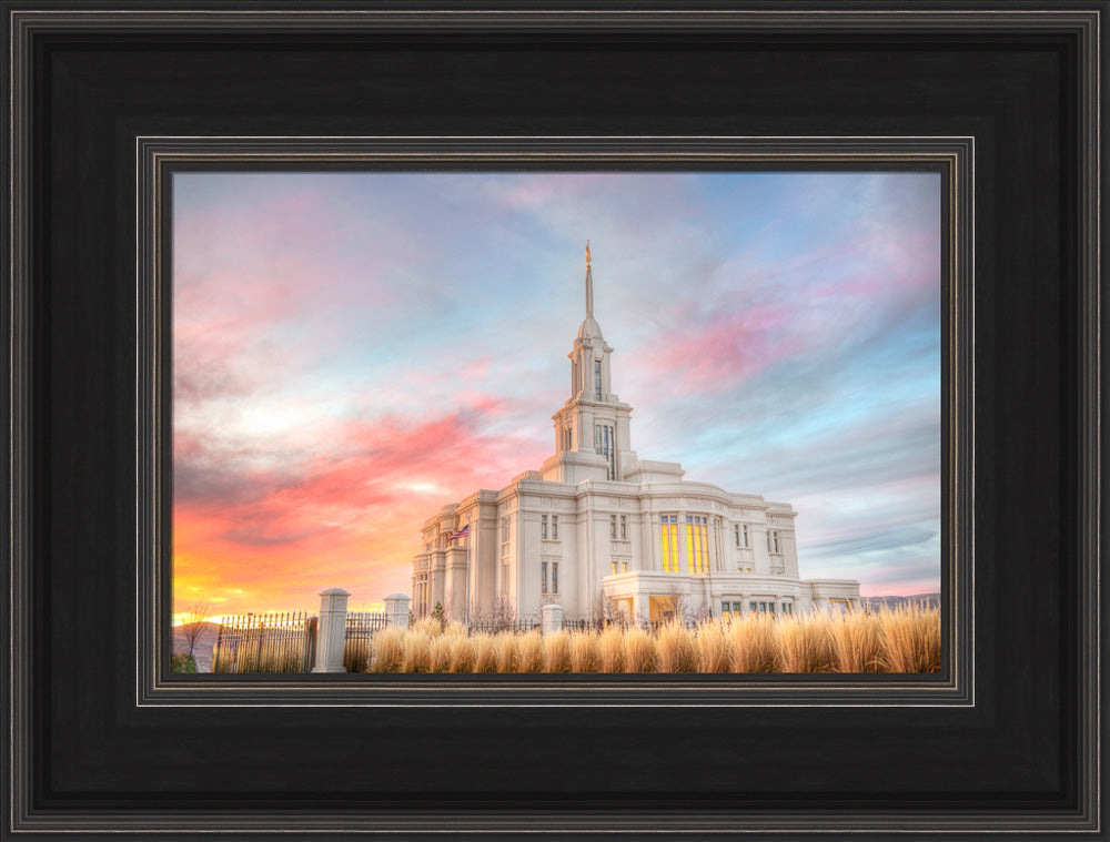 Payson Temple - Sunset by Kyle Woodbury