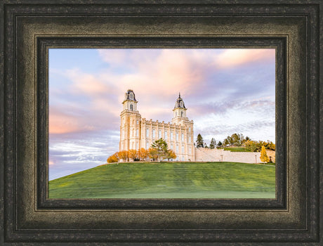 Manti Utah Temple - Pastel Sky by Lance Bertola